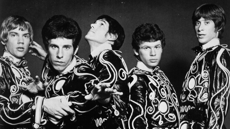 The Blues Magoos in jackets with swirling patterns