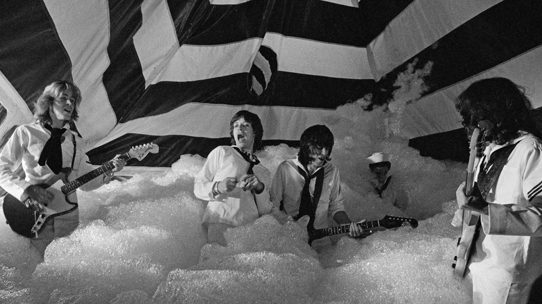 The Rolling Stones perform in a 1974 music video