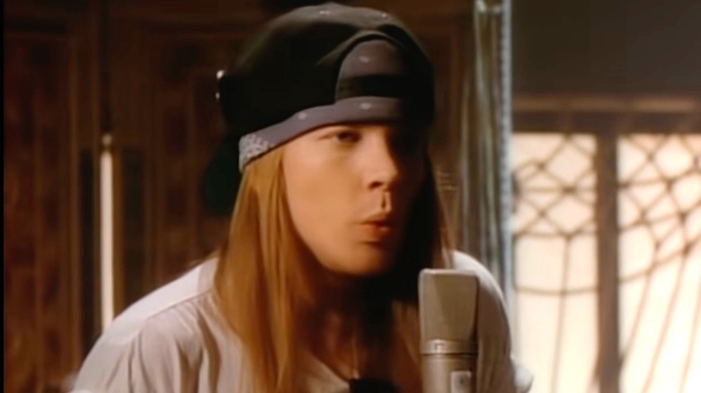 Axl Rose whistling in Guns N' Roses patient video