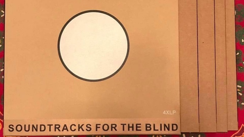 A photograph of Swans' "Soundtracks For The Blind" album.