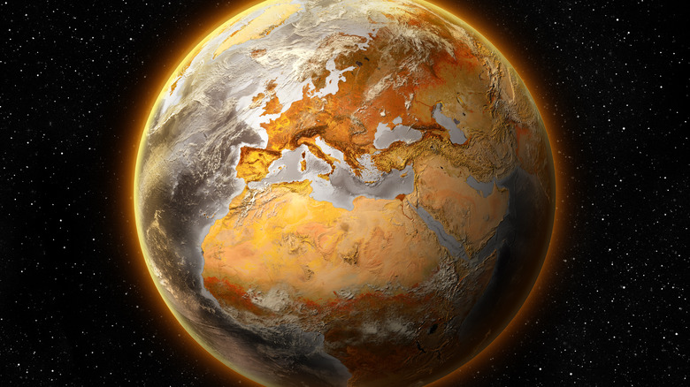 computer image of barren Earth