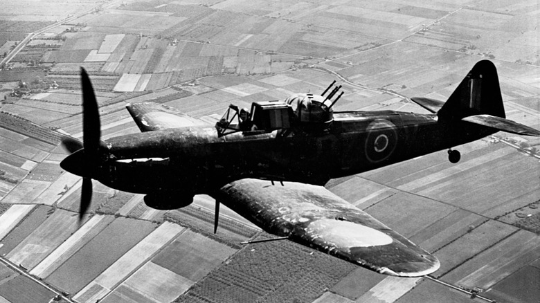 Boulton Paul Defiant midair