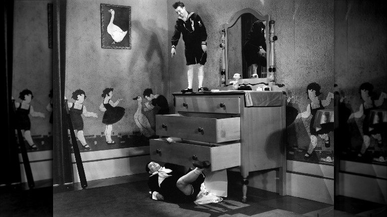 Stan Laurel and Oliver Hardy in Brats