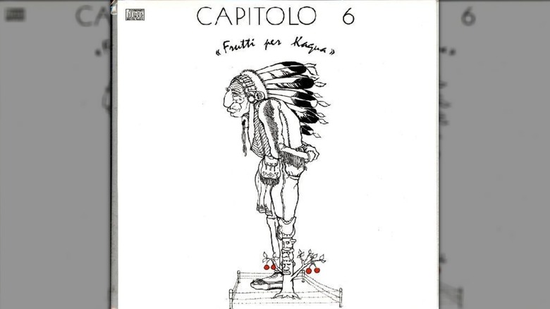 Frutti Per Kagua album sleeve with illustration of Native American wearing headdress