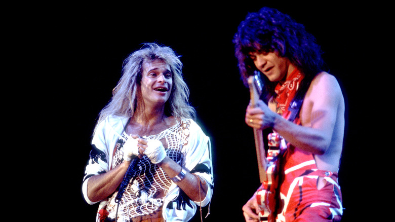 Van Halen's David Lee Roth and Eddie Van Halen performing at the 1983 US Festival