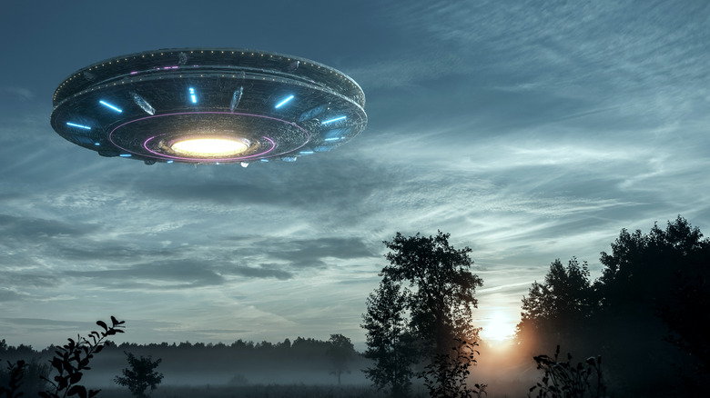 UFO over field