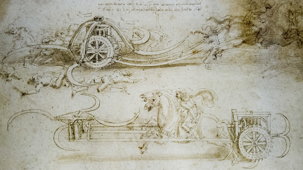 A piece of war equipment designed by Leonardo da Vinci