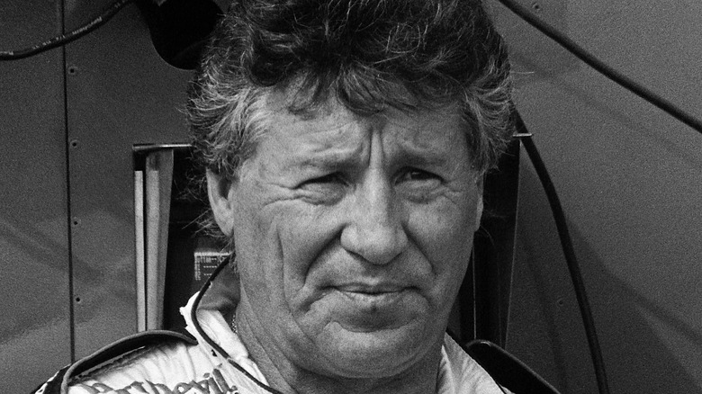 mario andretti looking serious