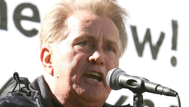 Martin Sheen speaks at protest