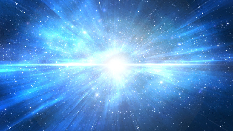 Big Bang exploding outward