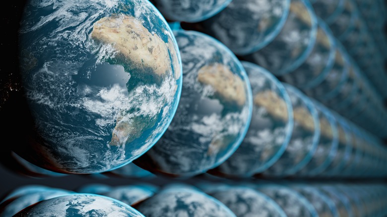 Multiple Earths lined up