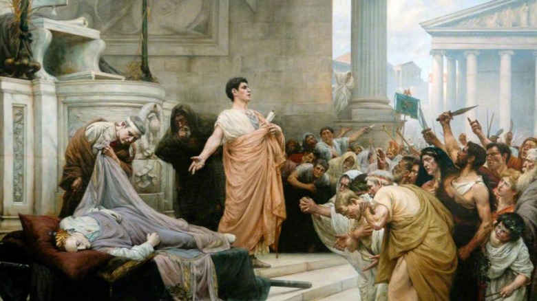 julius caesar funeral mark antony speaking