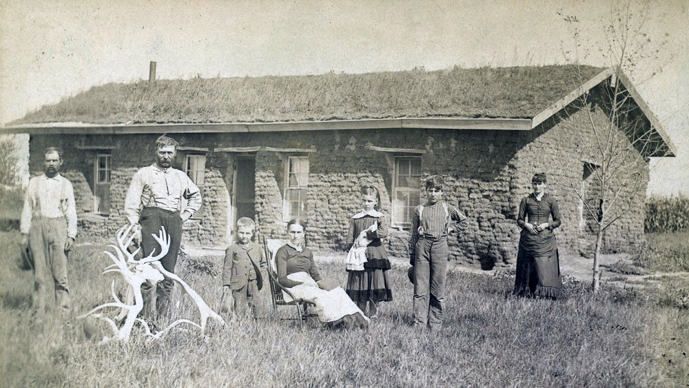 Family's sod house