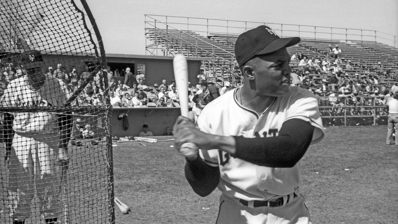 Willie Mays at bat