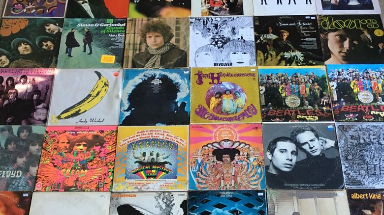 A collection of 1960s vinyl records