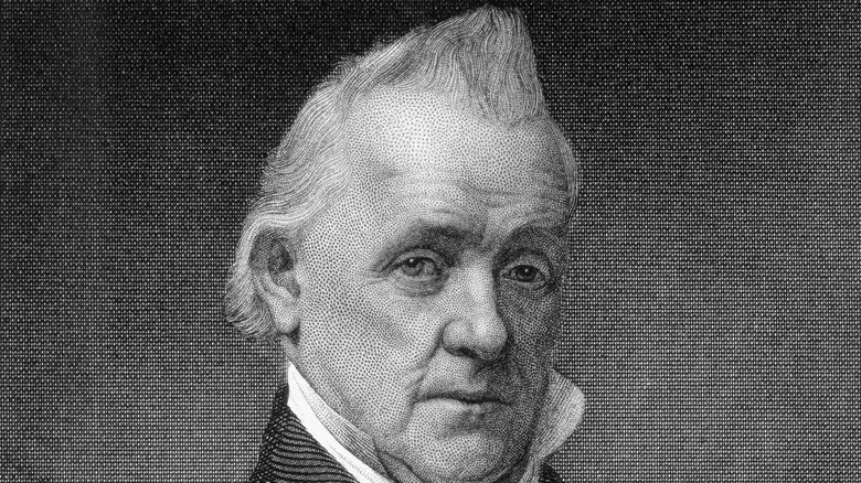 Etching of President James Buchanan