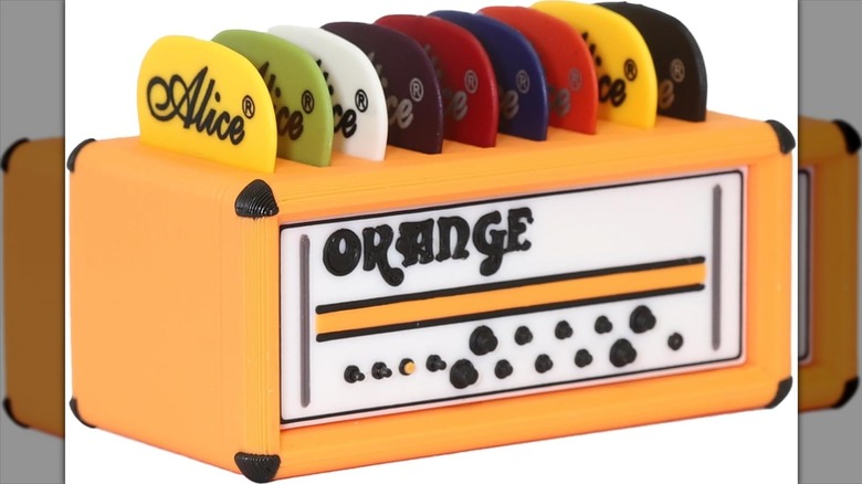 Miniature Orange amp guitar pick holder