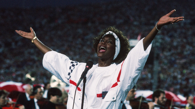 Whitney Houston at Super Bowl XXV