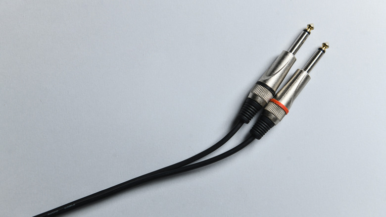 Red and Black Stereo Cables