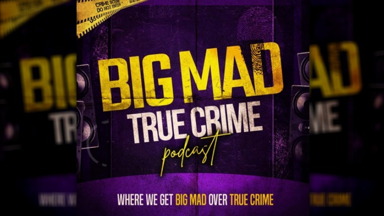 Big Mad True Crime on purple soundbooth square