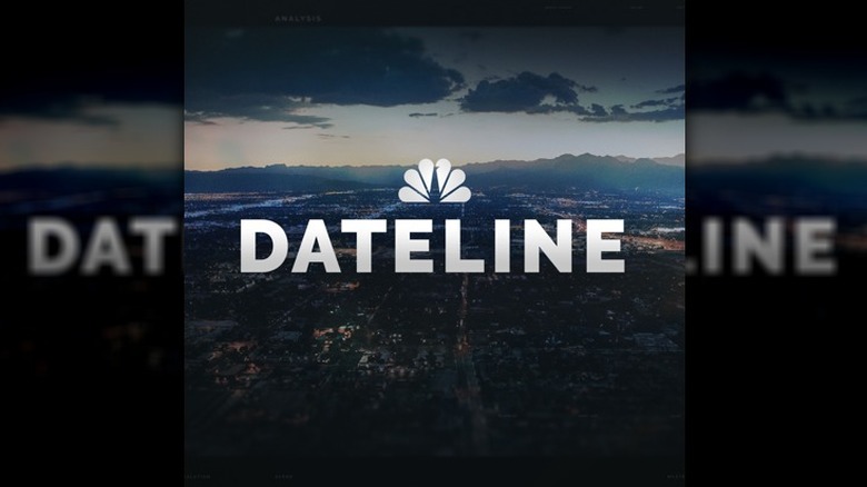 Dateline podcast cover city skyline from air