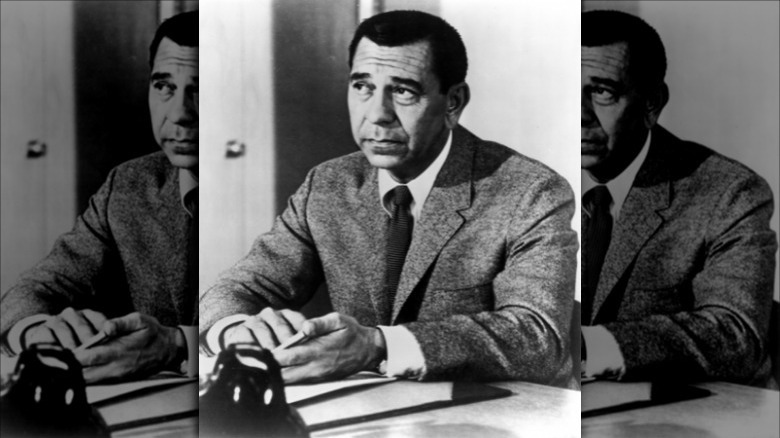 Jack Webb in scene from "Dragnet"