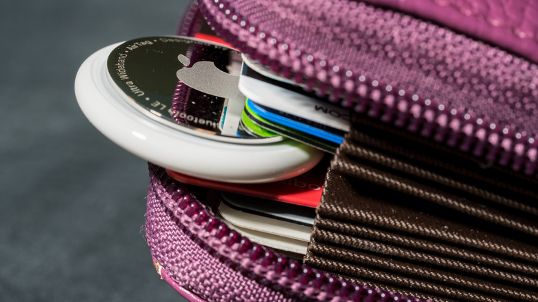 Apple AirTag in a wallet