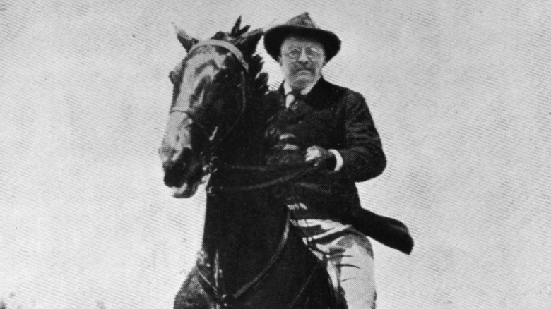 Theodore Roosevelt on horseback
