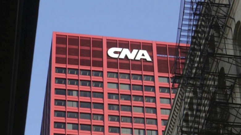 CNA logo on skyscraper