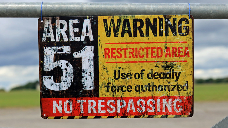 sign outside Area 51 