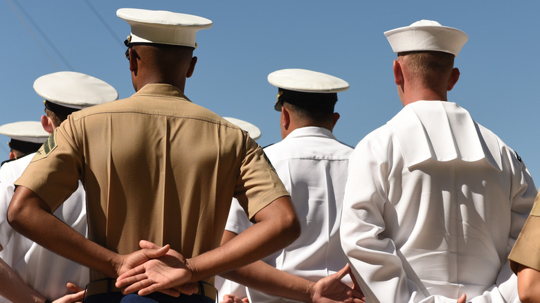 Navy veterans from the back