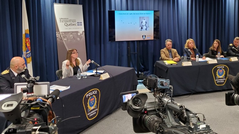 A press conference held by Longueuil police