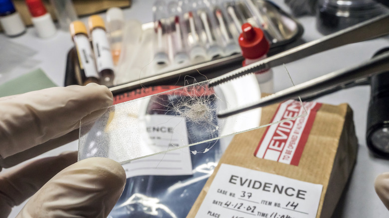 Tubes of DNE evidence from a crime scene