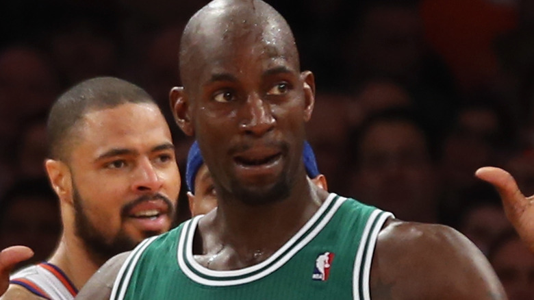 Kevin Garnett playing for the Boston Celtics