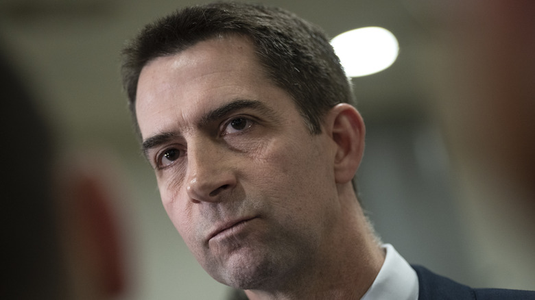 Senator Tom Cotton serious face