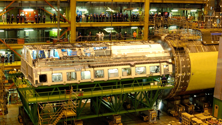 British nuclear submarine being built