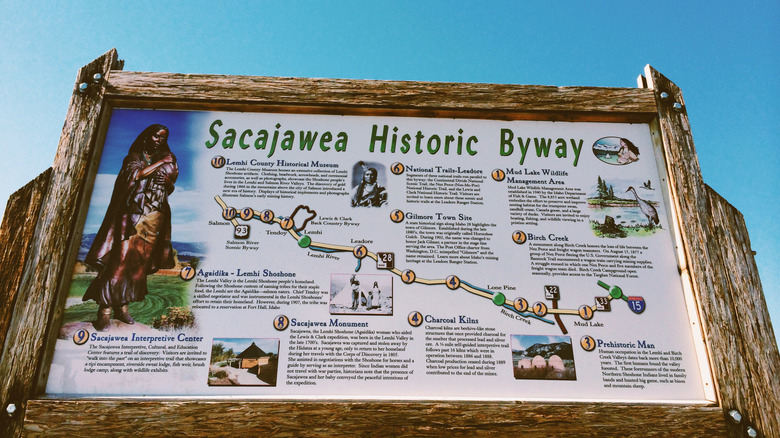 Map of Sacagawea Historic Byway
