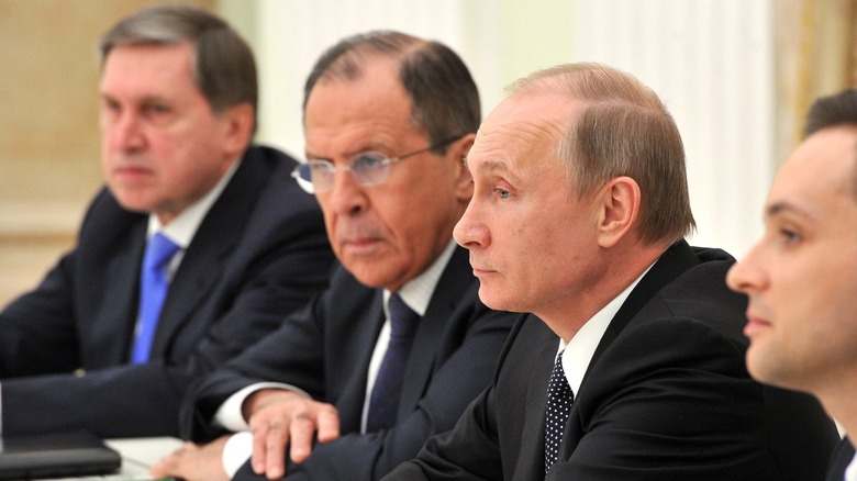 Vladimir Putin received in the Kremlin Foreign Minister of the People's Republic of China Wang Yi.