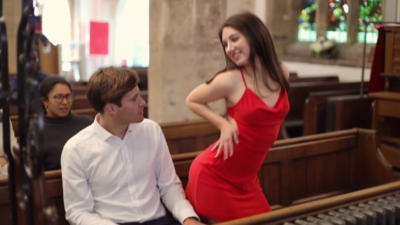 A still from Sarah Brand's Red Dress