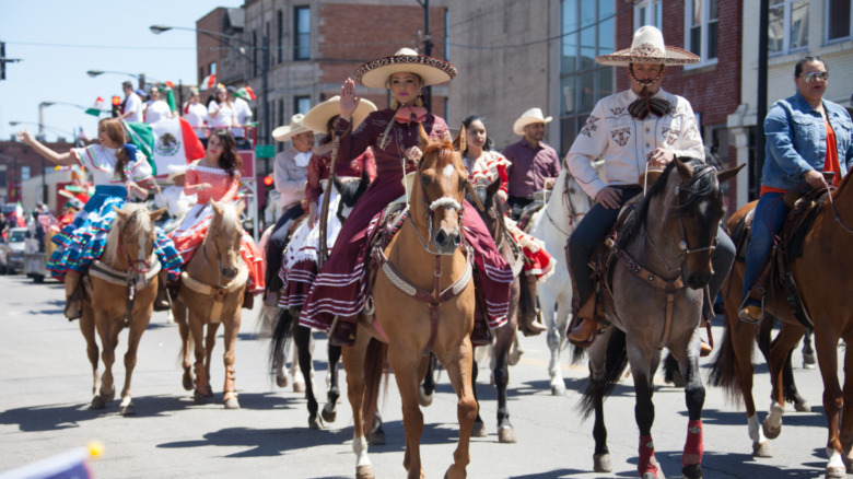 Cinco de Mayo parade in Puebla, Mexico