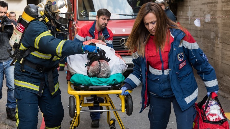 person being evacuated