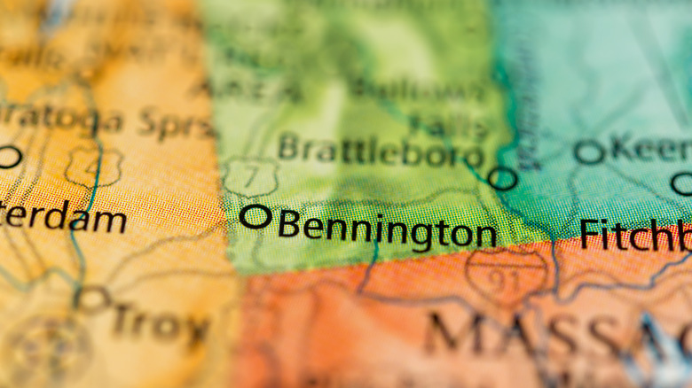map showing Bennington