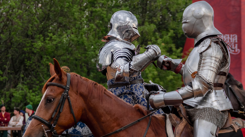 knights on horseback