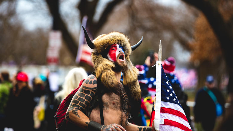 shaman guy with mouth open