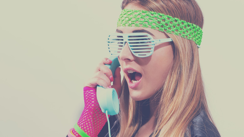 girl wearing neon clothes