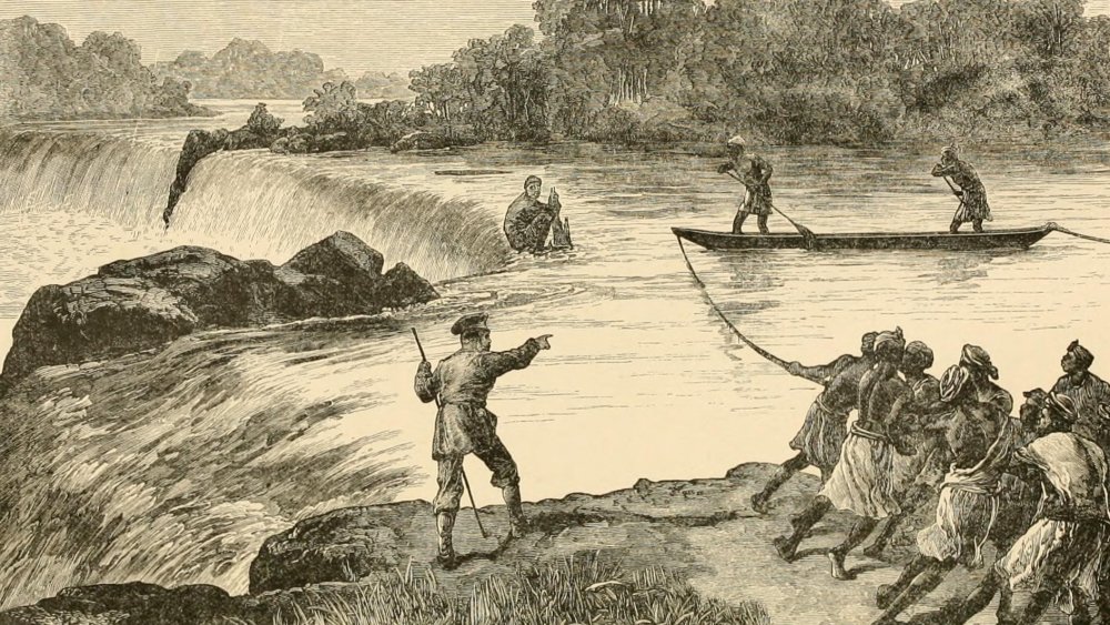 A Victorian engraving of an African expedition