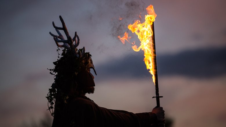 Samhain, flaming sword