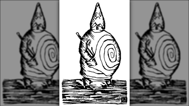 Alfred Jarry woodcut of Pere Ubu