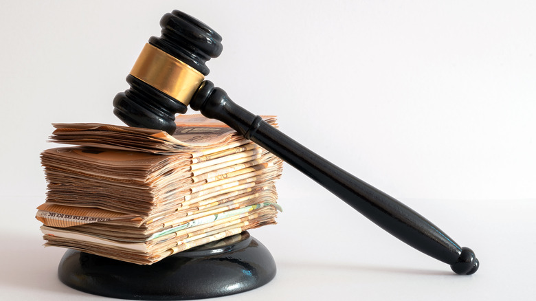 Gavel and money