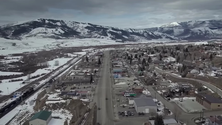 overhead footage of granby in still from documentary tread